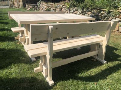 Градинска маса с пейки - NV Wood Centre - Червен бряг